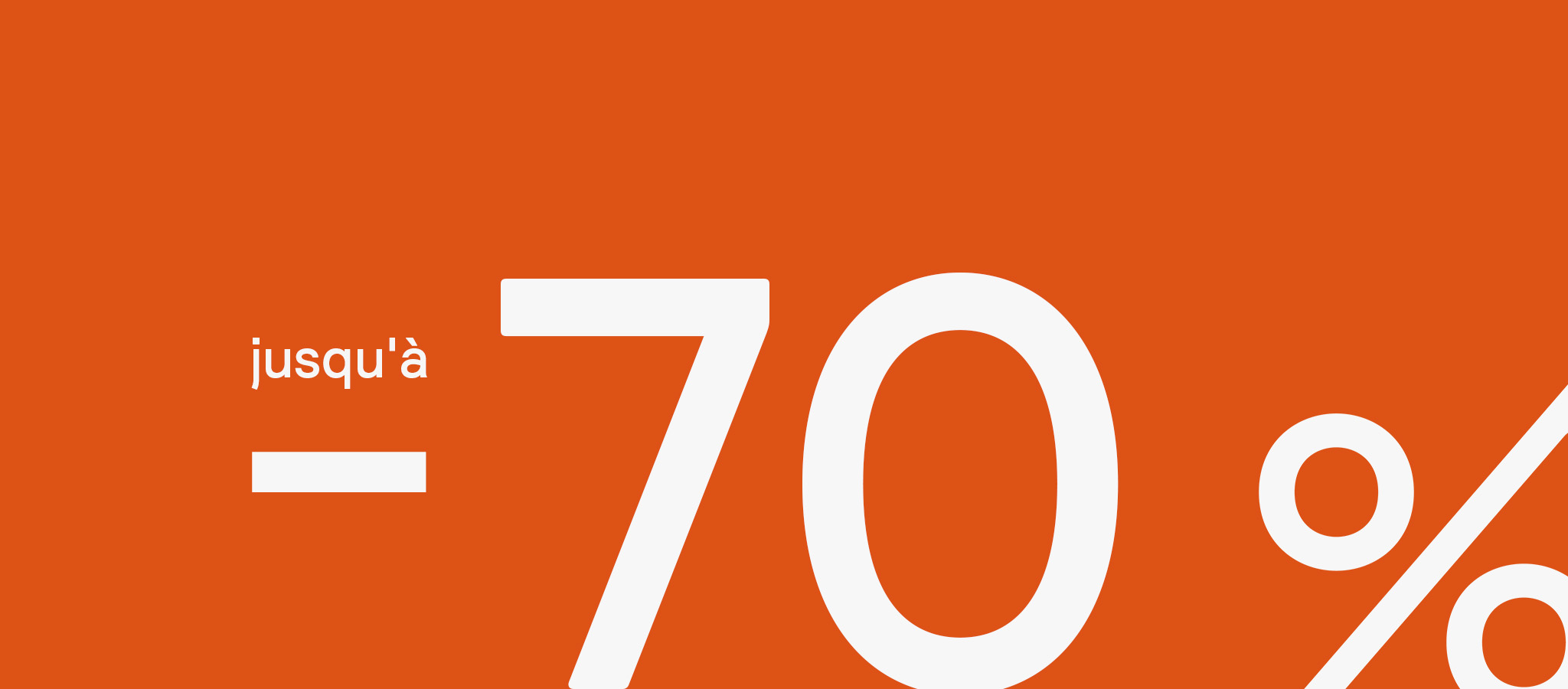 Soldes, remise jusqu'à -70 %